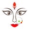 Editable Vector Illustration: Graceful Depiction of Goddess Durga, the Divine Warrior