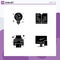 Editable Vector Line Pack of Simple Solid Glyphs of digital, printer, back to school, note, monitor