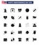 Editable Vector Solid Glyph Pack of USA Day 25 Simple Solid Glyph of america; american; church bell; ball; usa