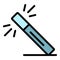 Editor magic wand icon color outline vector