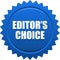 Editor`s choice seal stamp blue