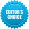 Editor`s choice seal stamp blue