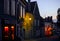 Editorial: 8th March 2018: Vezelay, France. Street view,sunset t