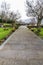 Editorial, Aberfan Disaster Memorial Garden main path, portrait