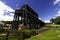 Editorial, Anderton Boat Lift, linking the River Weaver and the Trent and Mersey Canal, wide angle, angle view showing whole