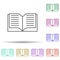 Editorial, book multi color icon. Simple thin line, outline vector of editorial design icons for ui and ux, website or mobile