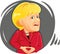 Editorial Caricature of Angela Merkel