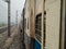 Editorial. Dated-18th April 2020, location - New Delhi. A forward view of outside the train door