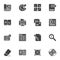 Editorial design vector icons set