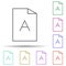 Editorial, file multi color icon. Simple thin line, outline vector of editorial design icons for ui and ux, website or mobile