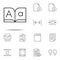 editorial, font, book icon. editorial design icons universal set for web and mobile