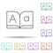 Editorial, font, book multi color icon. Simple thin line, outline vector of editorial design icons for ui and ux, website or