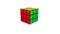 Editorial footage: 3D animation of solving Rubik`s cube isolated on white background.