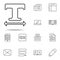 editorial, horizontal  icon. editorial design icons universal set for web and mobile