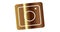 Editorial Instagram icon in gold color. Social network animation icon