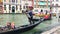 Editorial. June 2019. Venice, Italy. View of the Grand Canal in Venice, Italy. Gondoliers on gondolas