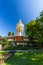 Editorial, Margaret Island with Water Tower in distance in Budapest, Hungary