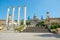 Editorial. May, 2018. Mount Montjuic, Barcelona, Spain. Columns