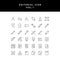 Editorial outline icon set vol1