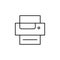 editorial, printer icon. Element of editorial design icon. Thin line icon for website design and development, app development.