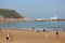 EDITORIAL: SCARBOROUGH BEACH, YORKSHIRE, ENGLAND: SUNDAY 8TH MAY: Scarborough Holiday Season Begins With Clear Blue Skies and Hea