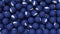 Editorial shot: filled screen 3D rendering blue balls with white icon Facebook. Round spheres with logo of the social