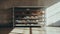 Editorial Style Photograph Of Shoe Rack In Simple Brutalist Environment