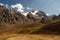Editorial: Tien Shen Mountains at Shymbulak Upper Piste in Almaty, Kazakhstan