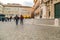 EDITORIAL tourists walking in Piazza Montecitorio in Rome