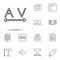 editorial, tracking icon. editorial design icons universal set for web and mobile