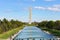 Editorial: Washington DC, USA - 10th November 2017. Washington Monument in the morning with blue sky and cloud