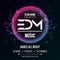 EDM Club Music Party Template, Dance Party Flyer, brochure. Night Party Club sound Banner Poster.