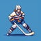 Edmonton Oilers Hockey Player Pixel Art Sprite By Roberts