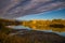 Edmonton river valley North Saskatchewan river in Autumn