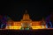 Edmonton`s Alberta Legislature Grounds at night