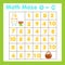 Educatiional children game. Mathematics maze. Labyrinth with numbers. Counting from one to ten. Easter theme activity for toddlers