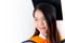 Education Asian cute women portrait graduation isolated