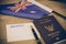 Education in Australia concept,passport