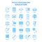 Education Blue Tone Icon Pack - 25 Icon Sets