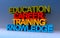 Education career training knowledge on blue