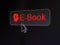 Education concept: E-Book and Head With Keyhole on digital button background