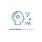 Education concept logo, human head icon, psychology and neuroscience