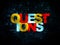 Education concept: Questions? on Digital