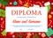 Education diploma certificate with Christmas gifts