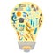 Education effective training light bulb