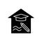 Education freedom glyph icon