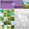 Education games for kids. Puzzle. Mother horse with foal.