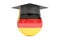 Education in Germany concept, 3D rendering
