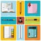 Education And Graduation Tools Flat Icon Set