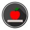 Education icon, Vector book with apple